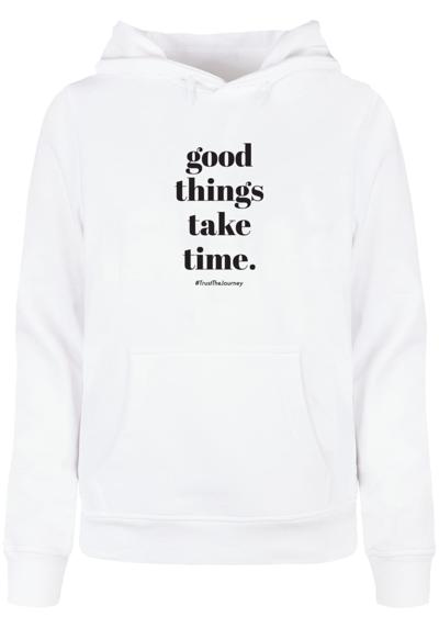 Толстовка с капюшоном Damen Ladies Good Things Take Time Basic Hoody