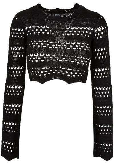 Свитер с круглым вырезом »Urban Classics Damen Ladies Cropped Crochet Knit Sweater«