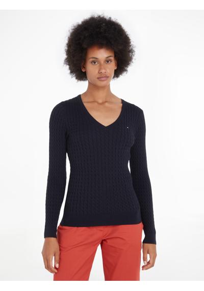 Вязаный свитер косным узором CO CABLE V-NK SWEATER