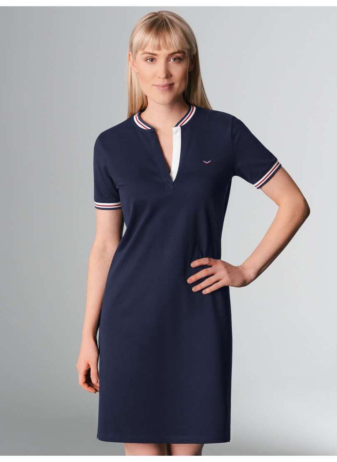 Платье из джерси TRIGEMA Polokleid ohne Kragen