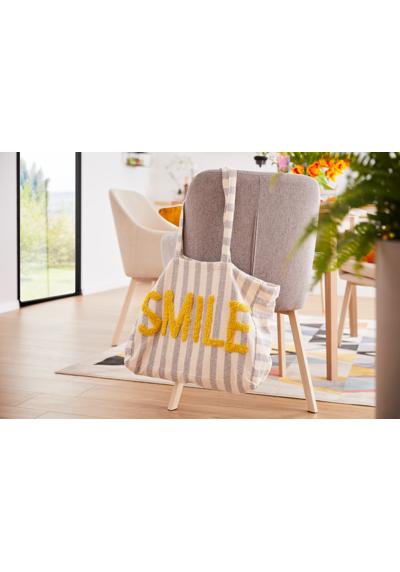 Пляжная сумка (1 шт.), полосатая, с 3D-аппликацией «LOVE» или «Smile»