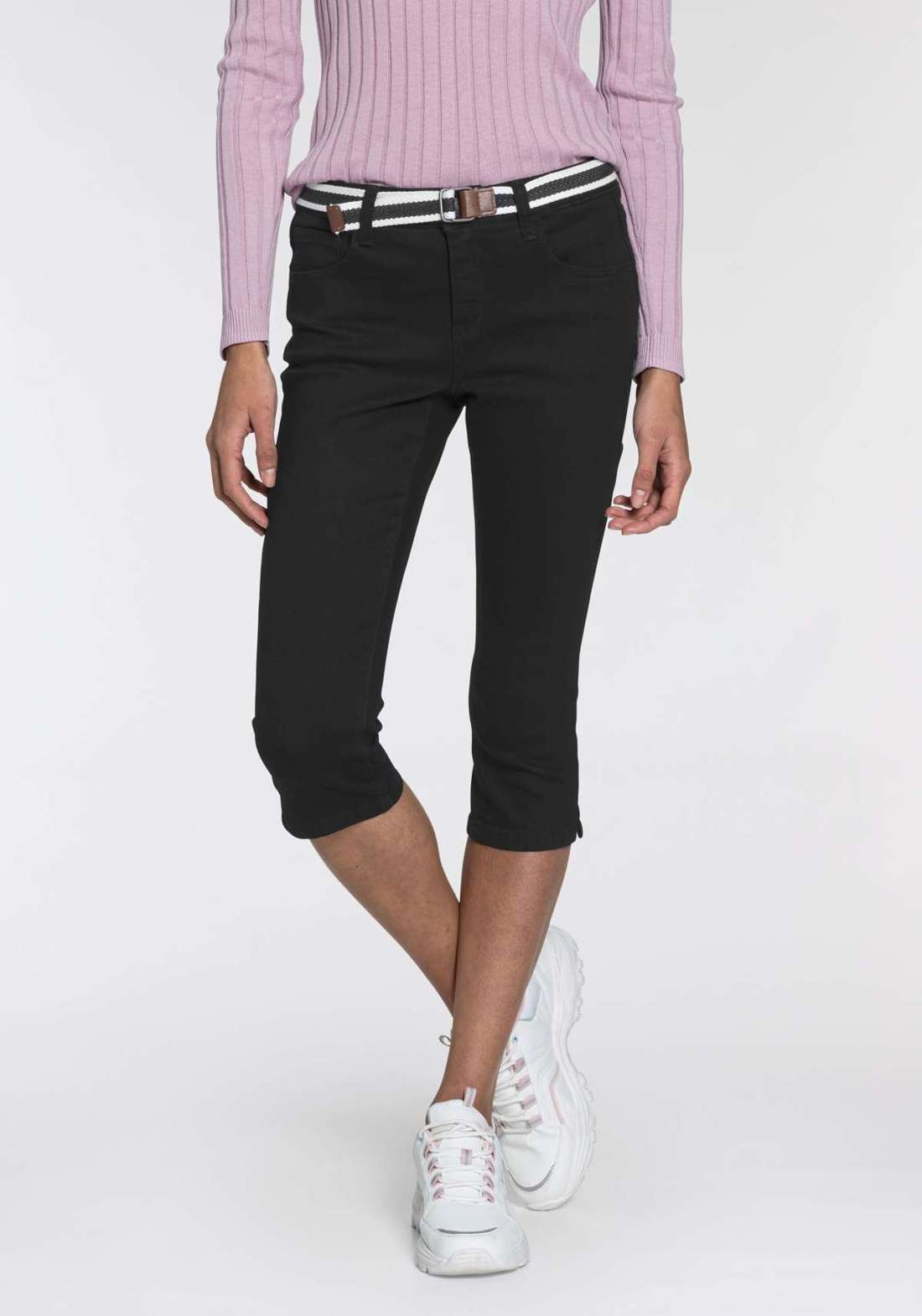 джинсы капри CAPRI-JEANS mit Gürtel