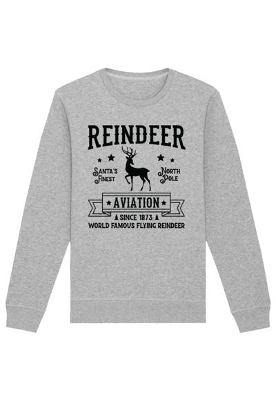 толстовка Weihnachten Reindeer Aviation Retro Sign