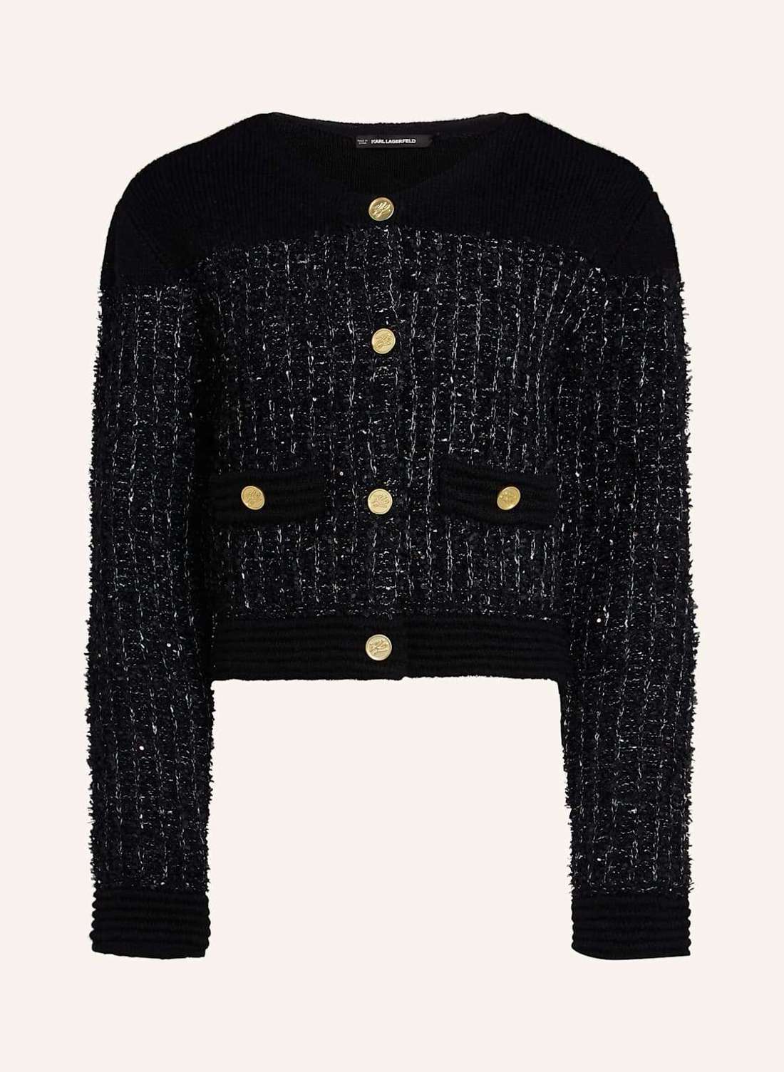 KARL ESSENTIAL STRICKWESTE AUS BOUCLÉ