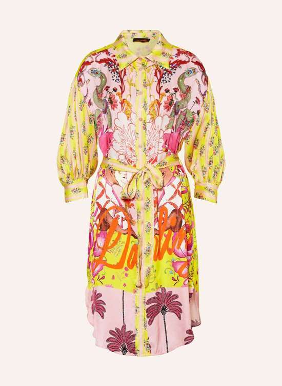 Атласное платье-рубашка