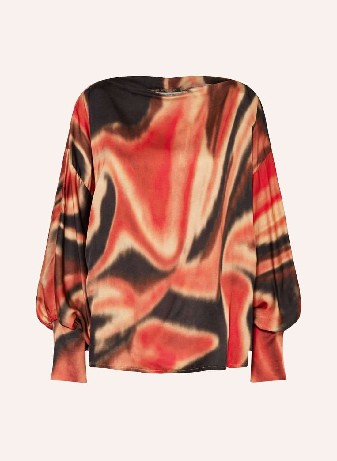 Атласная блузка-рубашка