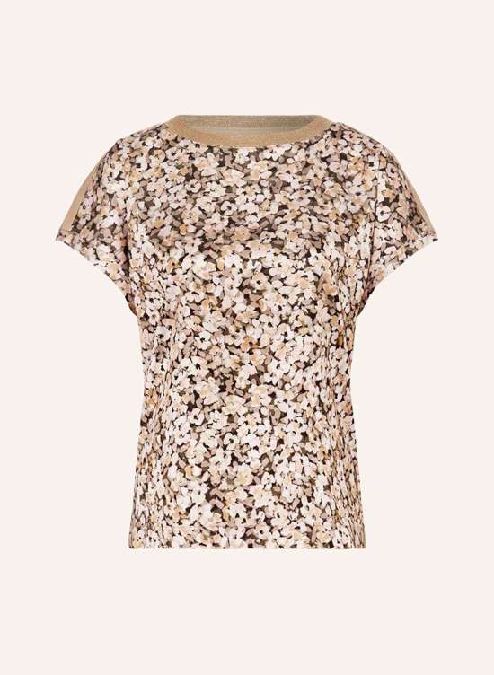 Блузка-рубашка из микса материалов