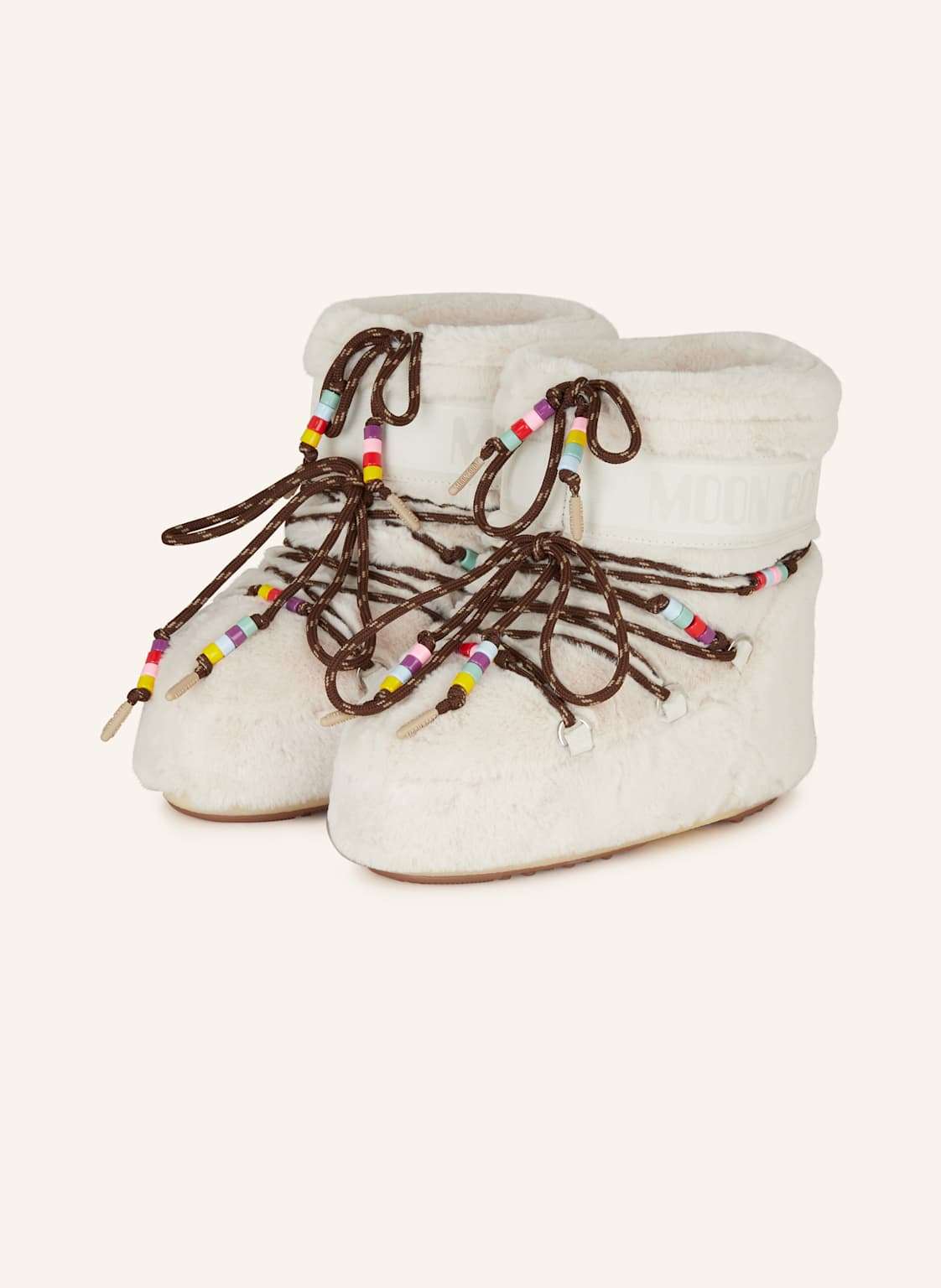 MOON BOOT ICON LOW FAUX FUR BEADS