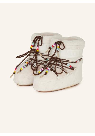 MOON BOOT ICON LOW FAUX FUR BEADS