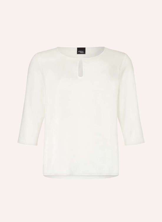 Блузка-рубашка из микса материалов ANGIO