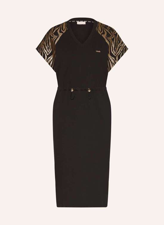 Платье из джерси с драгоценными камнями