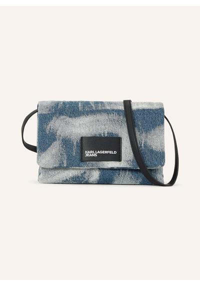 Сумка крест боди из беленного денима BLEACHED DENIM CROSSBODY BAG