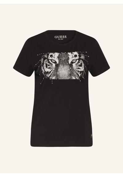 Футболка с драгоценными камнями TIGER EYES