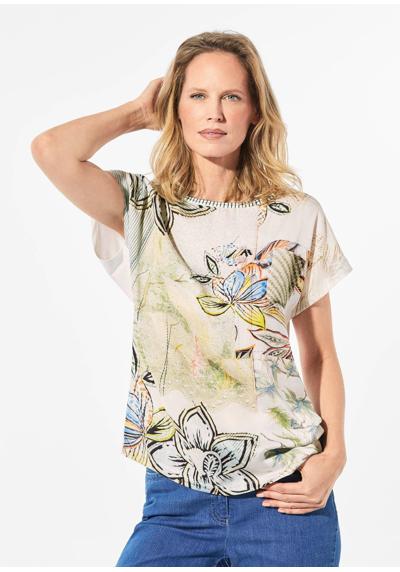 Блузка-рубашка с цветочным узором