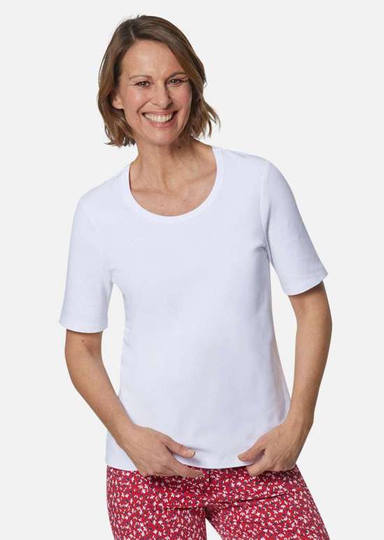 Элегантная футболка с круглым вырезом