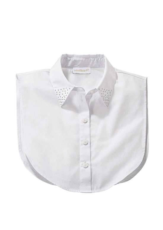 Воротник блузки с драгоценными камнями