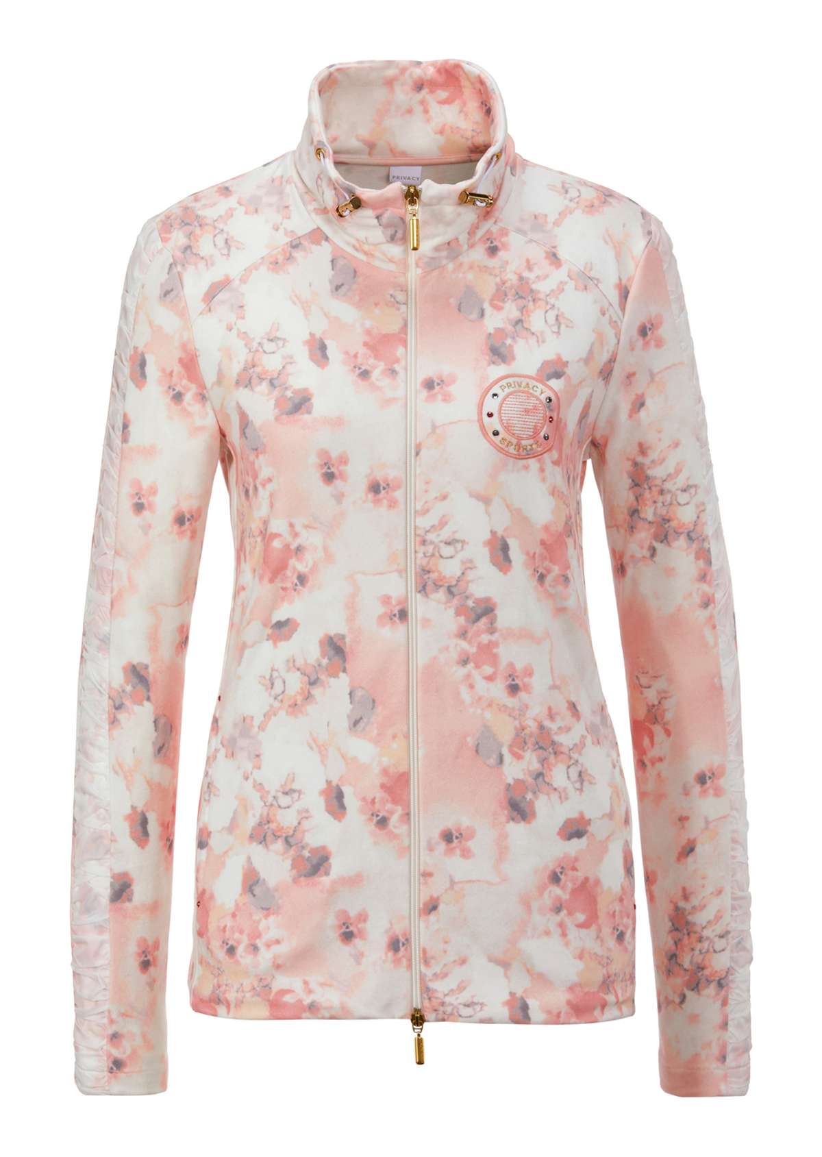 Уютная флисовая куртка с цветочным принтом