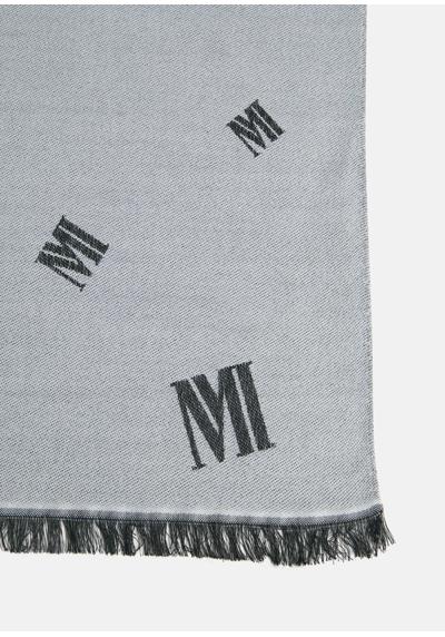 Элегантный шарф с логотипом из натуральной шерсти и шелка