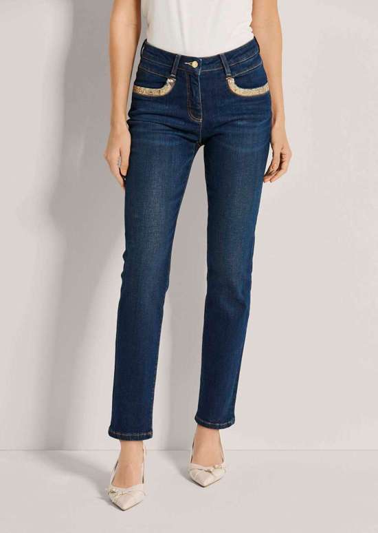 Узкие джинсы с пайетками