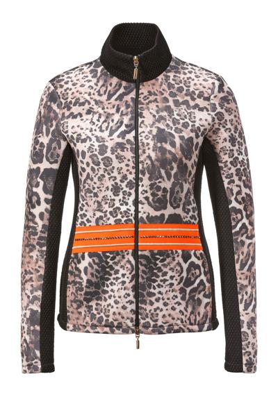 Куртка с леопардовым принтом и сетчатыми вставками