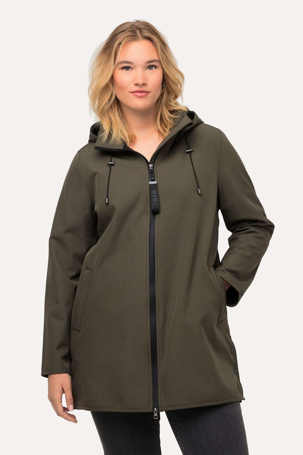 Куртка парка HYPRAR Softshell, флисовая подкладка, водоотталкивающая.