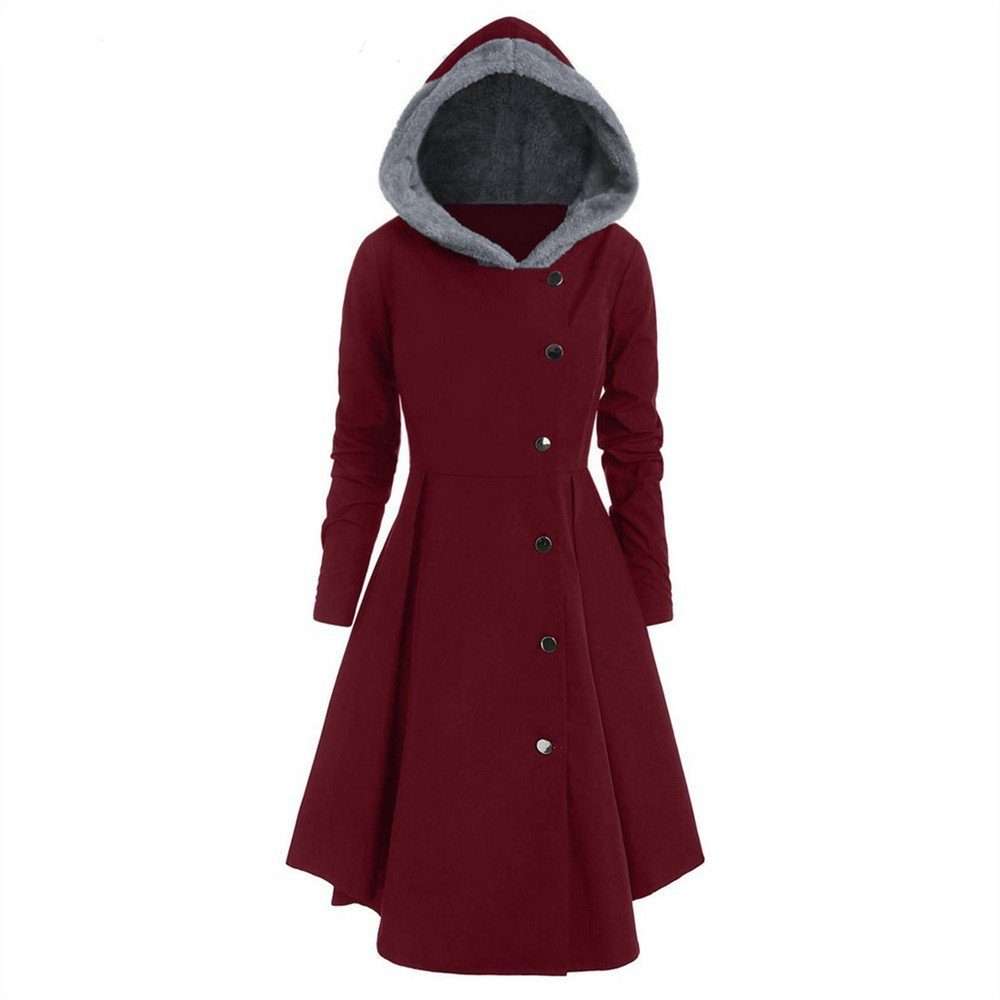 Зимнее пальто, женский плащ, зимняя куртка с капюшоном, длинное пальто, зимняя одежда (разные
