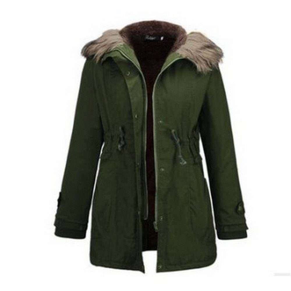 Зимнее пальто женская зимняя парка пальто зимняя куртка теплое пальто с капюшоном плюшевое пальто