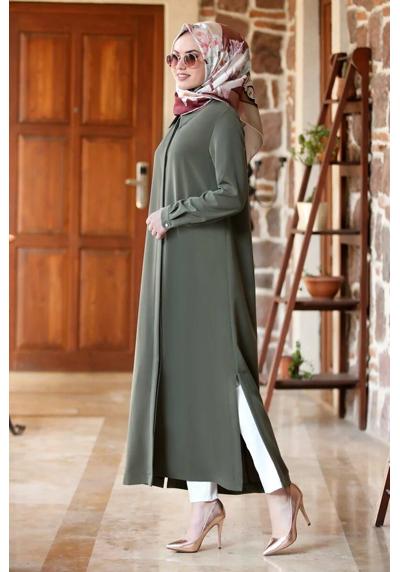 Длинная туника женская туника хиджаб туника из креповой ткани длинная туника (УЗУН КРЭП)