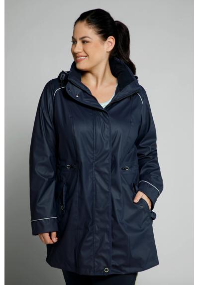 Функциональная куртка, дождевик, ветрозащитная, светоотражающая окантовка, капюшон.