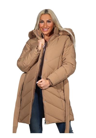 Полупальто стеганое женское пальто диагонально стеганое со съемным завязывающимся поясом