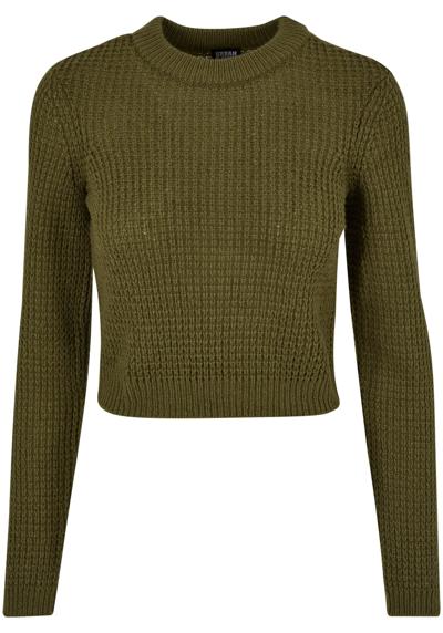 Вязаный пуловер, женский короткий вафельный свитер (1 шт.)