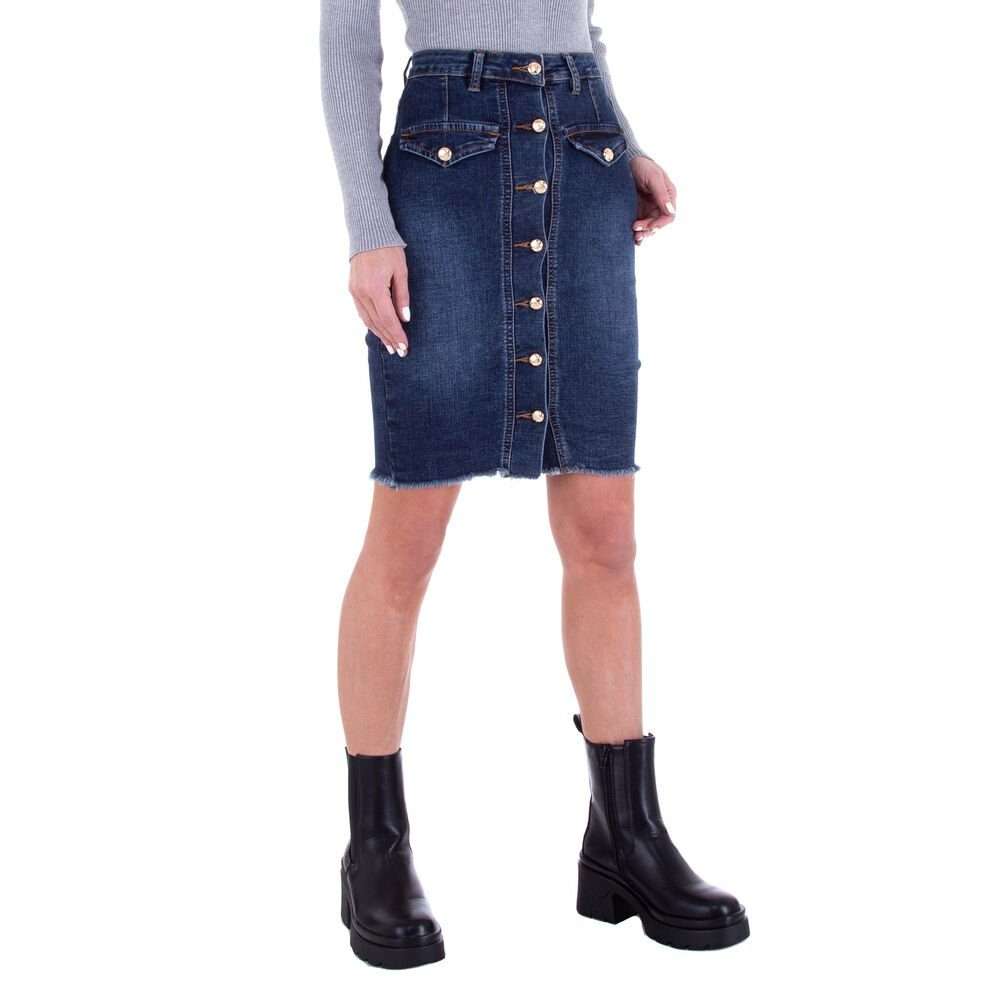 Джинсовая юбка женская повседневная джинсовая юбка стрейч темно-синего цвета