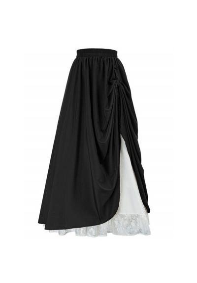 Юбка-трапеция, женская винтажная юбка с кружевной кружевной юбкой, юбка до колен, вечернее платье