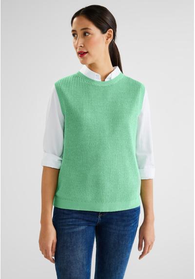 Вязаный пуловер Однотонный вязаный пуловер светло-зеленого цвета (1 шт.) Нет в наличии