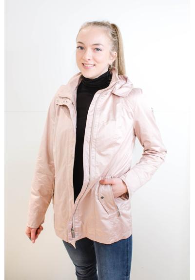 Длинное пальто-жакет старо-розовое