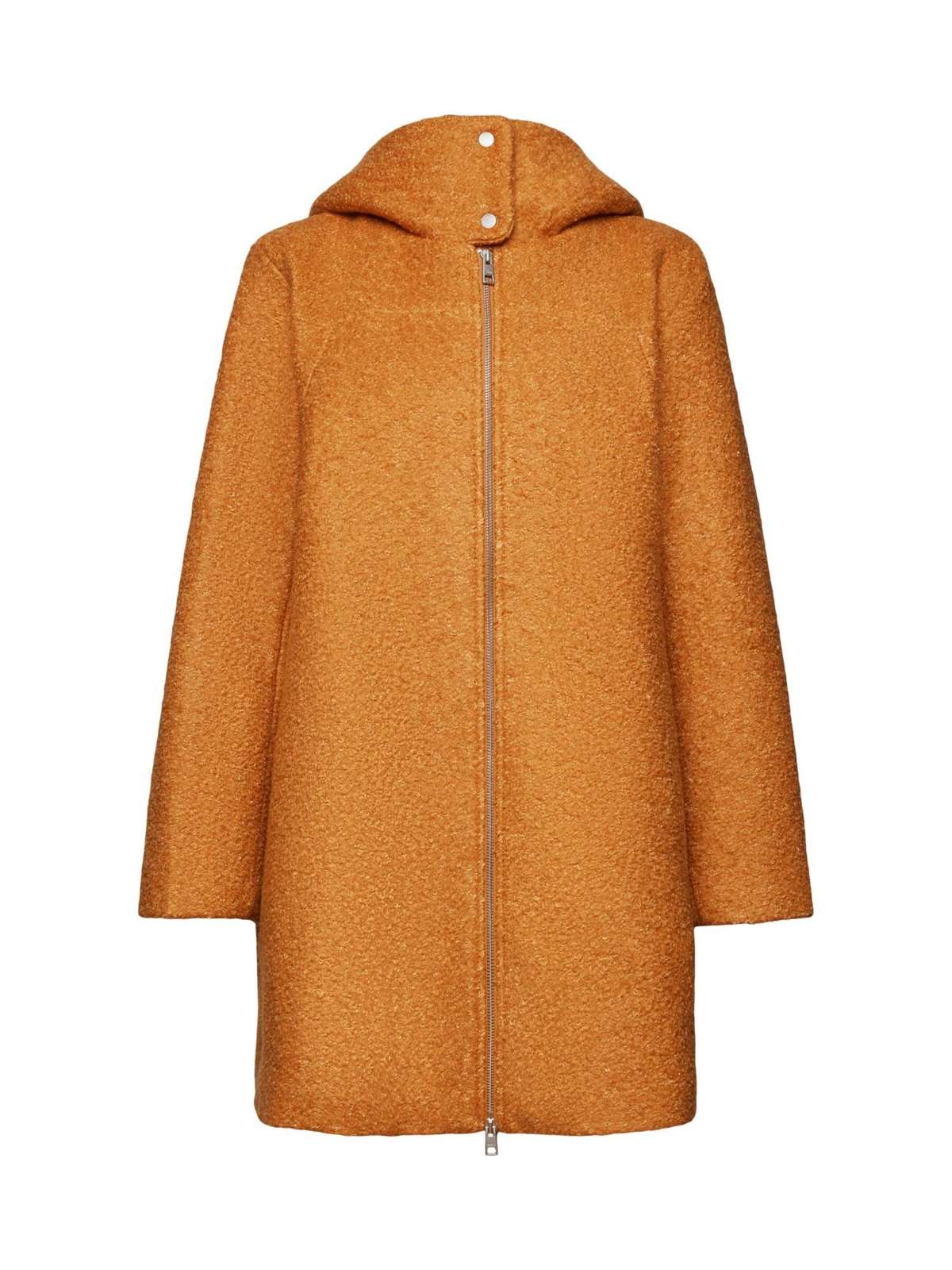 Шерстяное пальто Пальто букле с капюшоном из смесовой шерсти