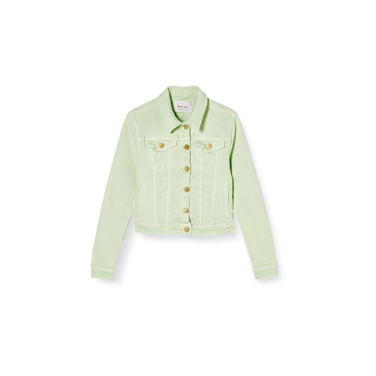 Джинсовая куртка мятно-зеленого стандартного кроя (1 шт)