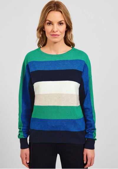 Полосатый свитер с ярким полосатым узором