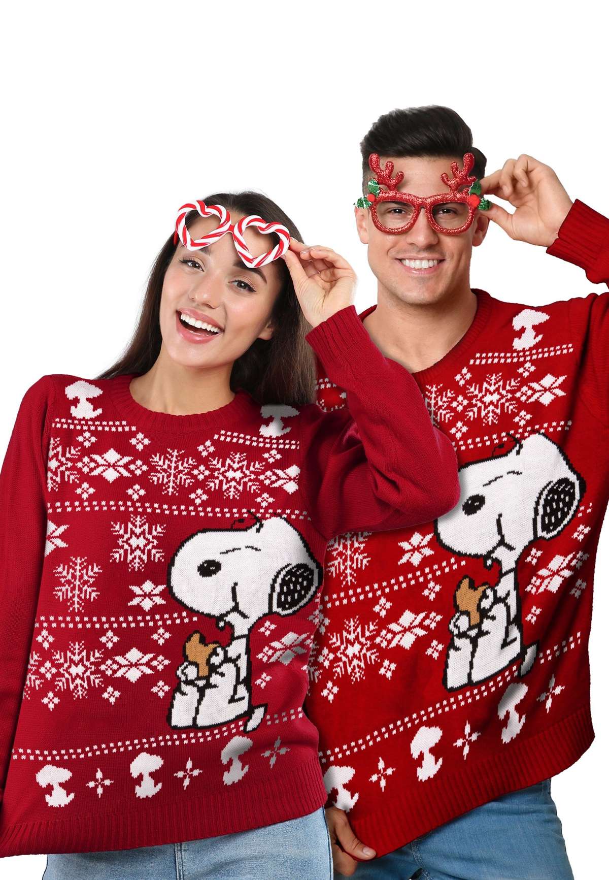 Рождественский свитер The Peanuts Winter Sweater Unisex - Snoopy Red