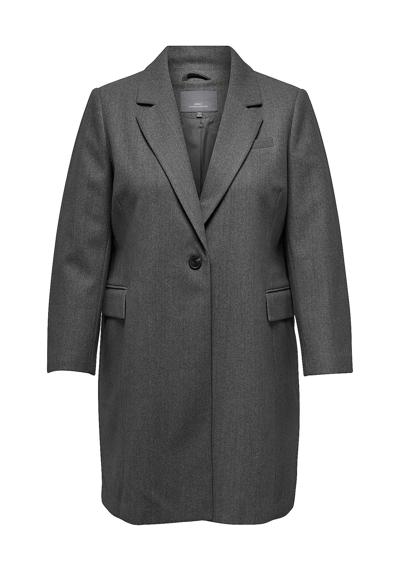 Короткое зимнее пальто-переходник больших размеров CARNANCY 5741 темно-серого цвета