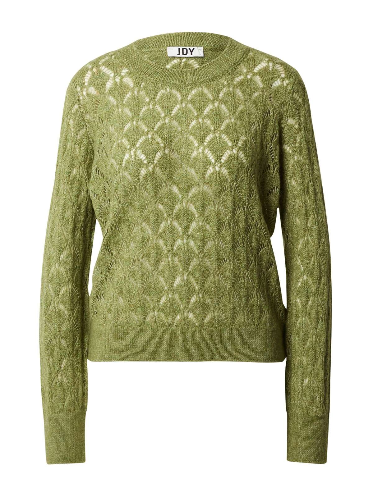 JACQUELINE de YONG Вязаный пуловер Тонкой вязки Пуловер Эластичный свитер с длинными рукавами LETTY 4588 зеленого цвета