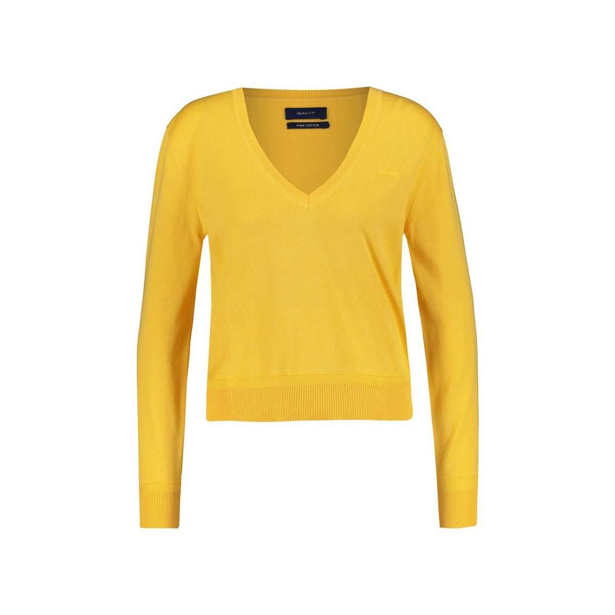 Длинный свитер желтый стандартного кроя (1 шт.)