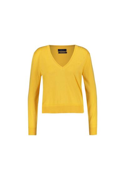 Длинный свитер желтый стандартного кроя (1 шт.)