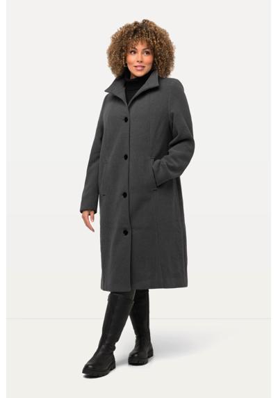 Шерстяное пальто, пальто с воротником-стойкой, качественная шерсть, на полной подкладке