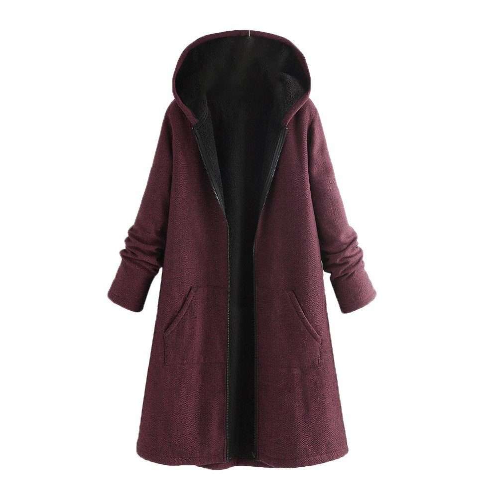 Зимнее пальто, женская толстая куртка, длинное пальто, теплое пальто для отдыха, флисовая куртка с капюшоном