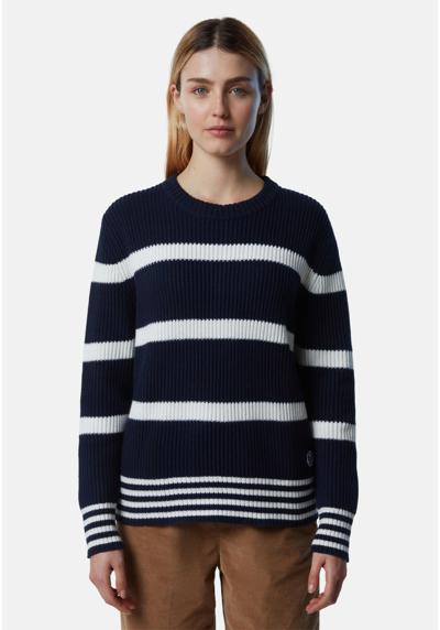 Вязаный свитер, свитер в полоску с круглым воротником, прочее