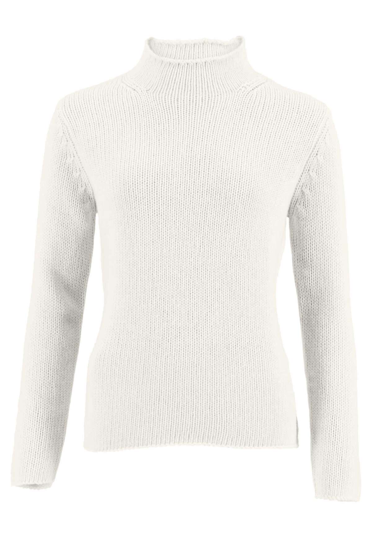 Вязаный свитер с вязаным узором по плечевому шву.