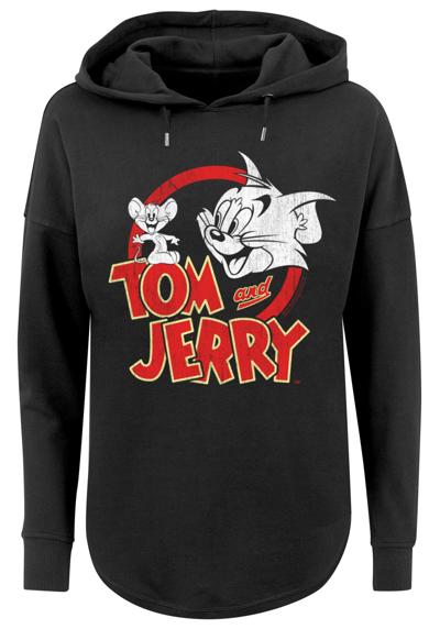 Женская худи с рваным логотипом Tom And Jerry и женской толстовкой оверсайз (1 шт.)
