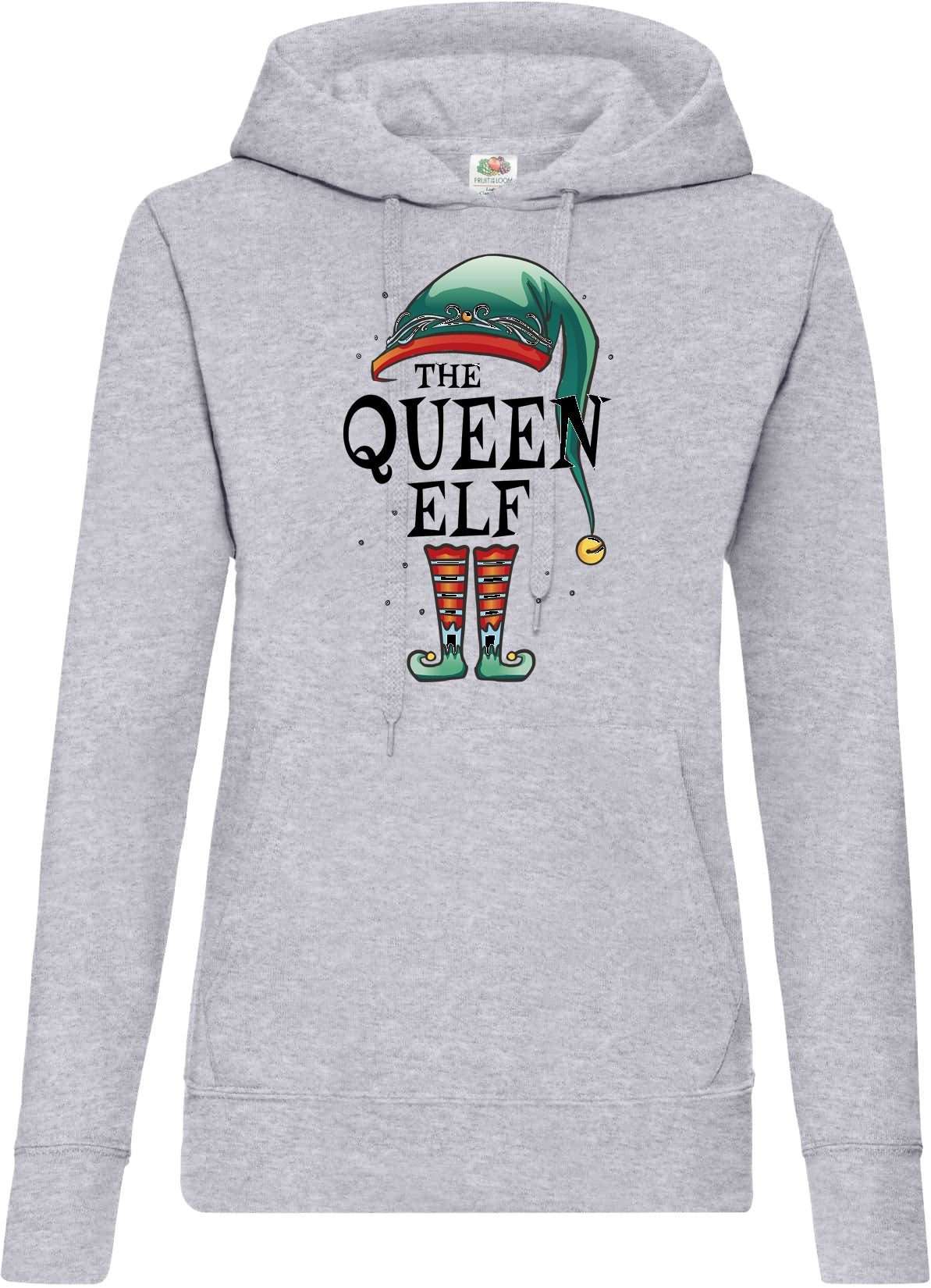 Hoodie Женский свитер с капюшоном The Queen Elf с модным рождественским принтом спереди