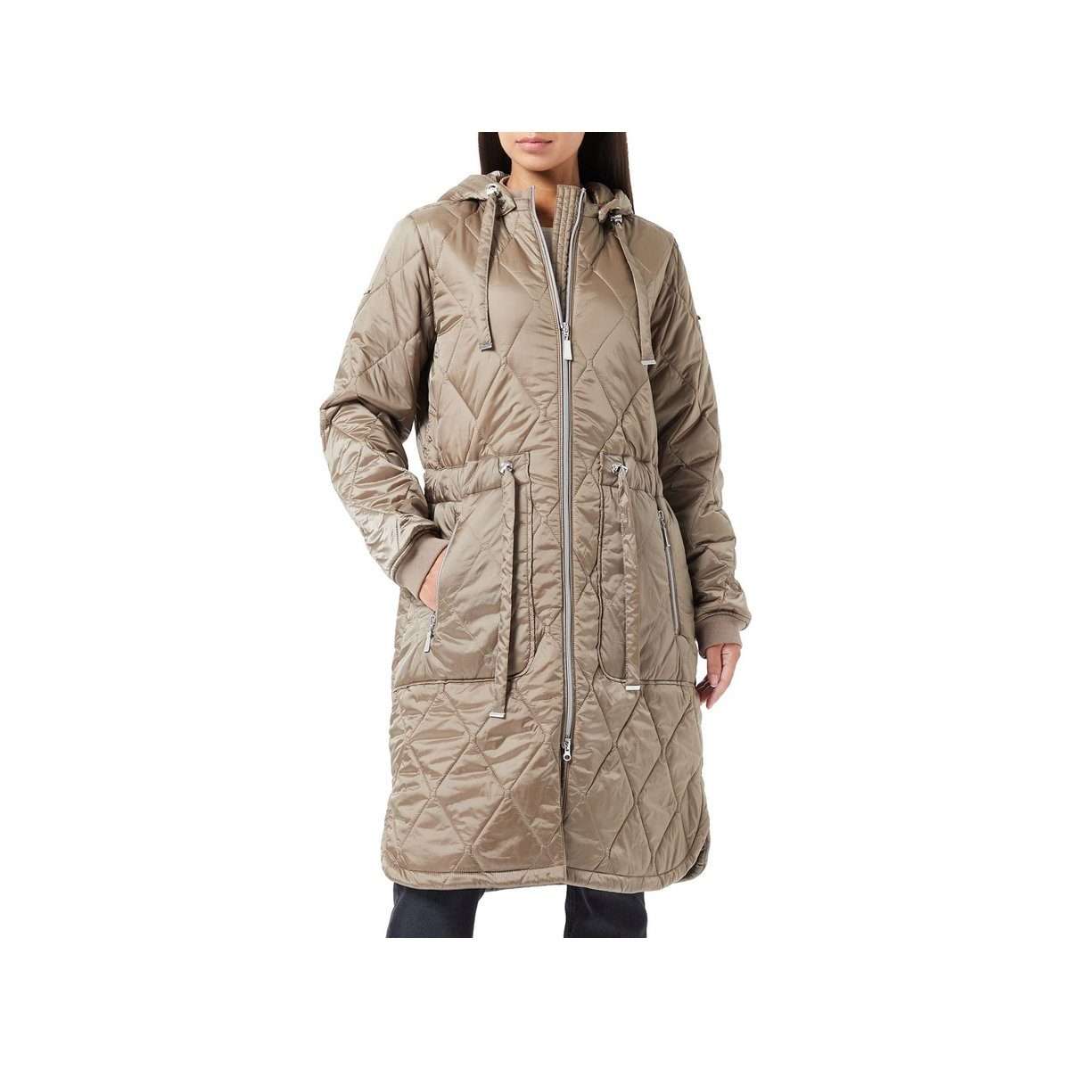 Длинное пальто серо-коричневого цвета стандартного кроя (1 шт.)